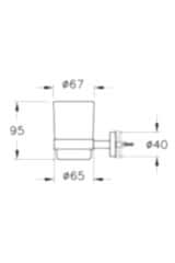 Base 200 A44106 Diş Fırçalığı, Krom