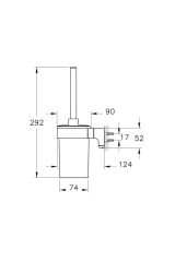 Base 700 A44075 Tuvalet Fırçalığı, Krom