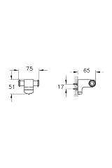 Base 700 A44073 Ikili Askı, Krom
