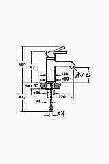 Minimax S A41984 Lavabo Bataryası, Krom